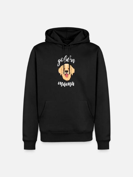 Golden Mama Golden Retriever - Herre Premium økologisk hoodie - sort