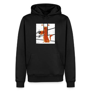 doggy dog lustiger Hund - Männer Premium Bio Hoodie - Schwarz - Vorne - Nico (187cm)