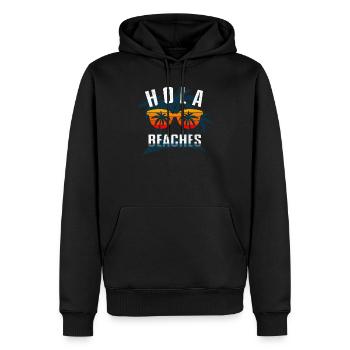 Hola Beaches Lustiger Strandurlaub Sommer - Männer Premium Bio Hoodie - Schwarz - Vorne - Nico (187cm)