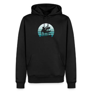 Parkour - Männer Premium Bio Hoodie - Schwarz - Vorne - Nico (187cm)