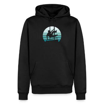 Parkour - Männer Premium Bio Hoodie - Schwarz - Vorne - Nico (187cm)