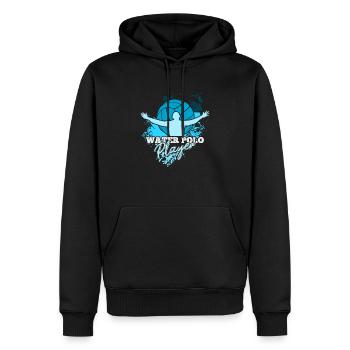 water polo - Men’s Premium Organic Hoodie - black - Front - Nico (187cm)