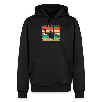 Retro Vintage Papa Wasserball T-Shirt Papa Vater - Männer Premium Bio Hoodie - Schwarz - Vorne - Nico (187cm)