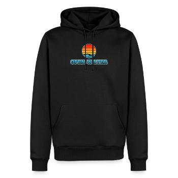 Nageur nageant - Sweat à capuche Premium bio Homme - noir - Devant - Nico (187cm)