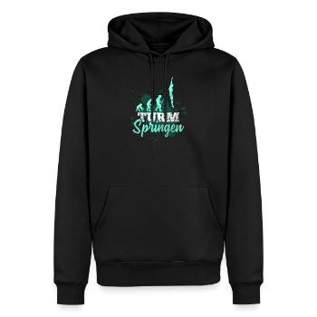 Vintage Wasserspringen Geschenk - Männer Premium Bio Hoodie - Schwarz - Vorne - Nico (187cm)