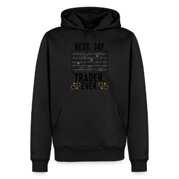 Meilleur day trader jamais en bourse Forex - Sweat à capuche Premium bio Homme - noir - Devant - Nico (187cm)