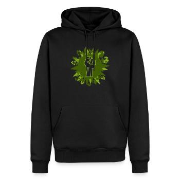 Protestation écologique - Sweat à capuche Premium bio Homme - noir - Devant - Nico (187cm)