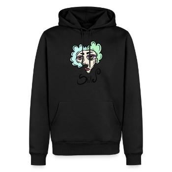 Nouveaux visages - Sweat à capuche Premium bio Homme - noir - Devant - Nico (187cm)