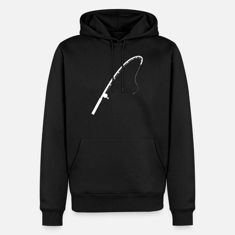 canne à pêche - Sweat à capuche Premium bio Homme - noir