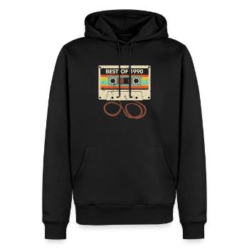Trending Vintage Best Of 1990 30th Birthday - Men’s Premium Organic Hoodie - black - Front - Nico (187cm)