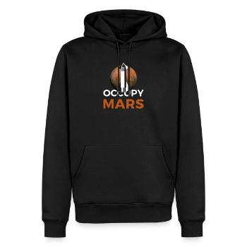 OCCUPY MARS: STARSHIP - Men’s Premium Organic Hoodie - black - Front - Nico (187cm)