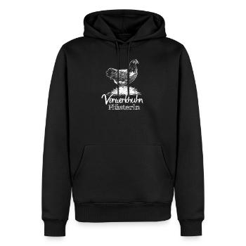 Vorwerkhuhn Flüsterin Hühner - Männer Premium Bio Hoodie - Schwarz - Vorne - Nico (187cm)