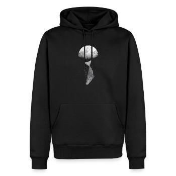 Wal Blauwal Pottwal Evolution - Männer Premium Bio Hoodie - Schwarz - Vorne - Nico (187cm)