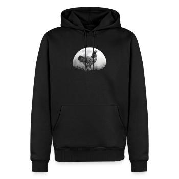 Éleveur de poulet volaille Barbican - Sweat à capuche Premium bio Homme - noir - Devant - Nico (187cm)