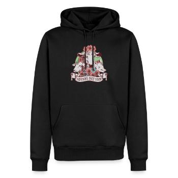 Friends Not Food Vegan Tee - Sweat à capuche Premium bio Homme - noir - Devant - Nico (187cm)