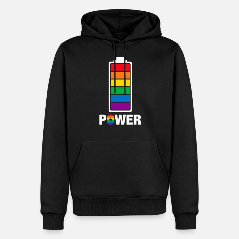 Puissance Lgbt - Sweat à capuche Premium bio Homme - noir
