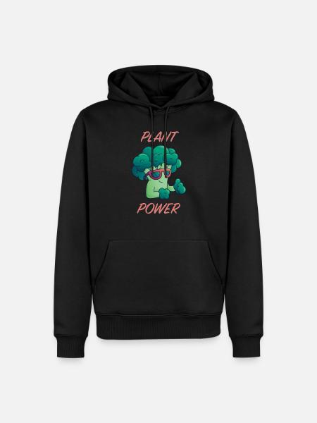 Chemises végétaliennes cool, végétariens, athlètes de force - Sweat à capuche Premium bio Homme - noir
