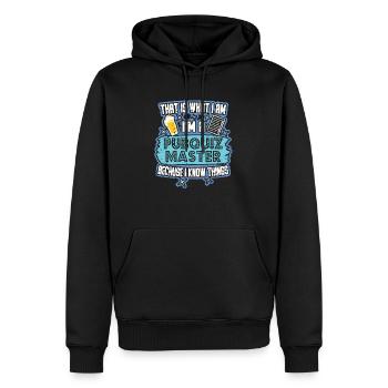 Pub Quiz Pubquiz Master Know Things - Men’s Premium Organic Hoodie - black - Front - Nico (187cm)
