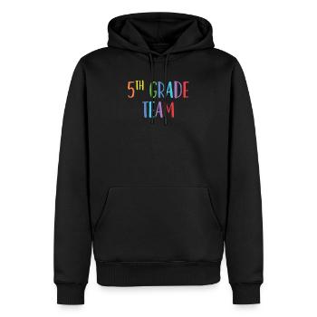 Team der 5. Klasse - für Lehrer der 5. Klasse - Männer Premium Bio Hoodie - Schwarz - Vorne - Nico (187cm)