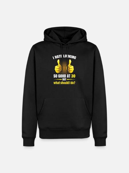 Lustiges 30. Geburtstag Geschenkidee - Herre Premium økologisk hoodie - sort