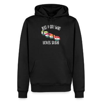 Lustiges Kawaii-Sushi Nur ein Mädchen, das Sushi liebt - Männer Premium Bio Hoodie - Schwarz - Vorne - Nico (187cm)