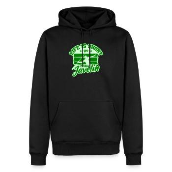 Lancer du javelot lancer du javelot - Sweat à capuche Premium bio Homme - noir - Devant - Nico (187cm)