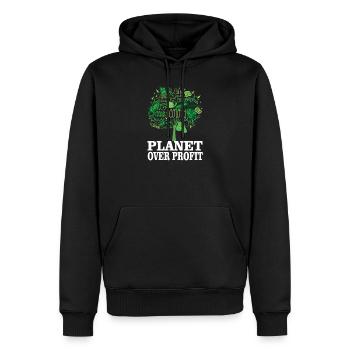 Climat Changement climatique Environnement Grève Climat - Sweat à capuche Premium bio Homme - noir - Devant - Nico (187cm)