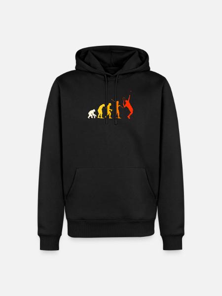Tennis evolution tennis player gift - Men’s Premium Organic Hoodie - black