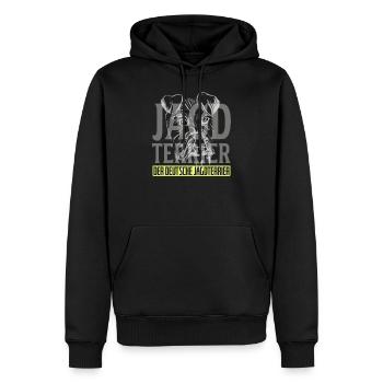 Jagdterrier Der Deutsche Terrier - Männer Premium Bio Hoodie - Schwarz - Vorne - Nico (187cm)