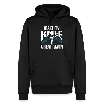 Rendre mon genou génial à nouveau - Sweat à capuche Premium bio Homme - noir - Devant - Nico (187cm)
