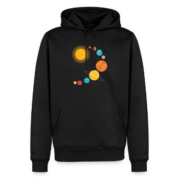 Système solaire de la Idées cadeaux spatiale classique - Sweat à capuche Premium bio Homme - noir - Devant - Nico (187cm)