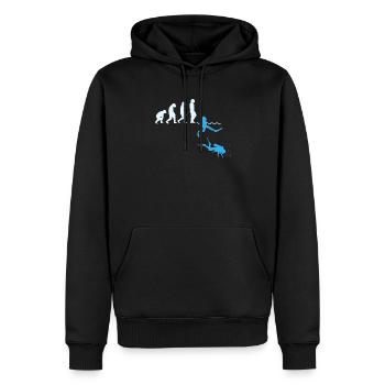 Taucher Evolution Shirt Geschenk Tauchen - Männer Premium Bio Hoodie - Schwarz - Vorne - Nico (187cm)