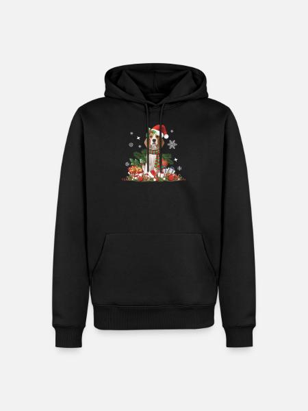 Beagle Christmas - Men’s Premium Organic Hoodie - black