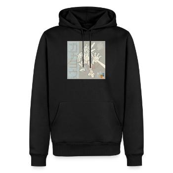 mechamorphic - Men’s Premium Organic Hoodie - black - Front - Nico (187cm)