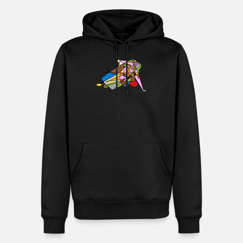 agréable - Sweat à capuche Premium bio Homme - noir