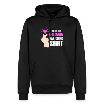 K-Drama Addict KDrama Südkorea Korean Asian - Männer Premium Bio Hoodie - Schwarz - Vorne - Nico (187cm)