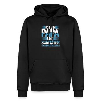 Ich Bin Papa Und Sanitäter Nichts Macht Mir Angst - Männer Premium Bio Hoodie - Schwarz - Vorne - Nico (187cm)