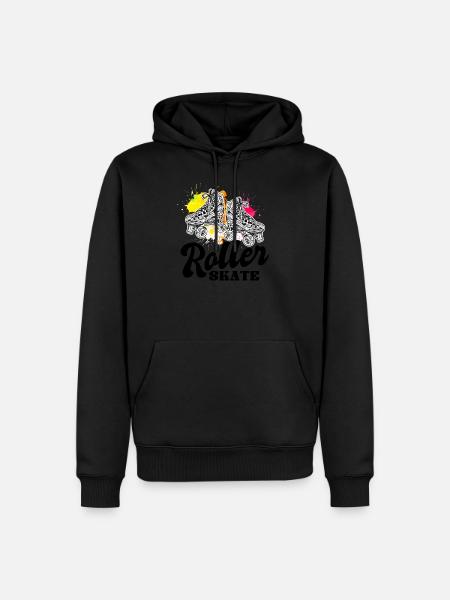 roller skates - Men’s Premium Organic Hoodie - black