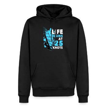 Windsurfer Spruch Geschenk Windsurfen - Männer Premium Bio Hoodie - Schwarz - Vorne - Nico (187cm)