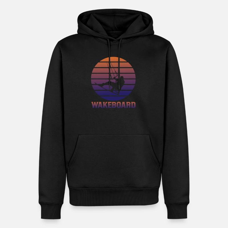 Wakeboard - Männer Premium Bio Hoodie - Schwarz