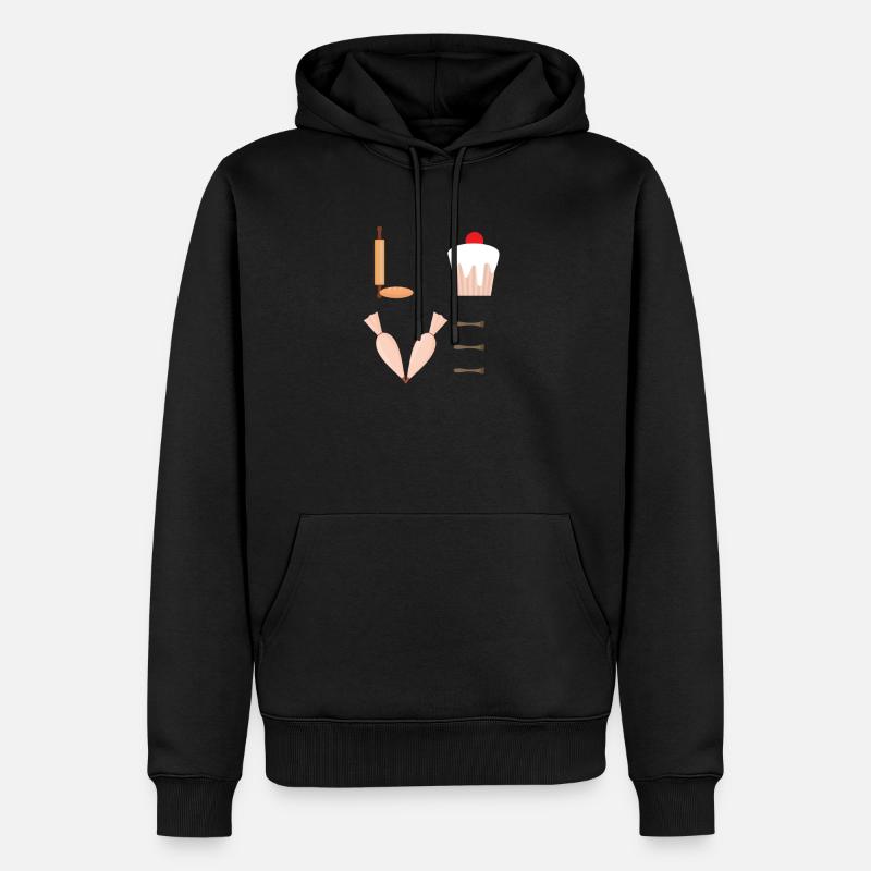 cuire - Sweat à capuche Premium bio Homme - noir