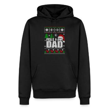 Feliz Navi Dad - Navidad - Lustiges Weihnachtsgeschenk - Männer Premium Bio Hoodie - Schwarz - Vorne - Nico (187cm)