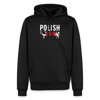 Polish Cow Polnische Kuh - Männer Premium Bio Hoodie - Schwarz - Vorne - Nico (187cm)