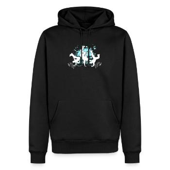 Breakdance Hip-Hop Geschenk - Männer Premium Bio Hoodie - Schwarz - Vorne - Nico (187cm)