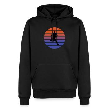 Rugby - Männer Premium Bio Hoodie - Schwarz - Vorne - Nico (187cm)