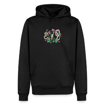 Snake flowers - Men’s Premium Organic Hoodie - black - Front - Nico (187cm)