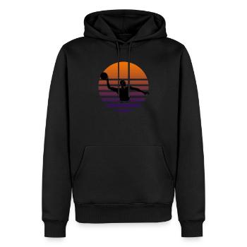 Water polo - Sweat à capuche Premium bio Homme - noir - Devant - Nico (187cm)