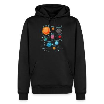 Weltraum Geschenk Astronomie Hobby für Nerds - Männer Premium Bio Hoodie - Schwarz - Vorne - Nico (187cm)