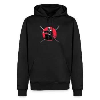 Cadeau de Kendo - Sweat à capuche Premium bio Homme - noir - Devant - Nico (187cm)
