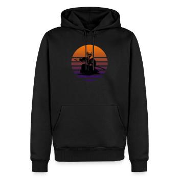 Kendo - Männer Premium Bio Hoodie - Schwarz - Vorne - Nico (187cm)
